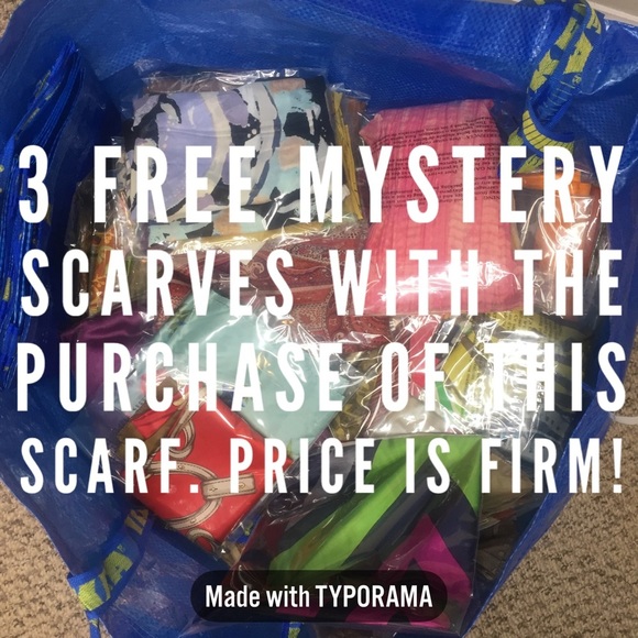 Square "Sheer" Like Scarf || 3 Mystery Scarves Included with this Purchase! - Picture 2 of 8